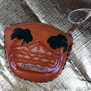 Philippines leather change purse NWT